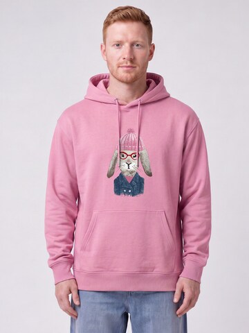 Sweat-shirt 'Hase' Watapparel en rose : devant