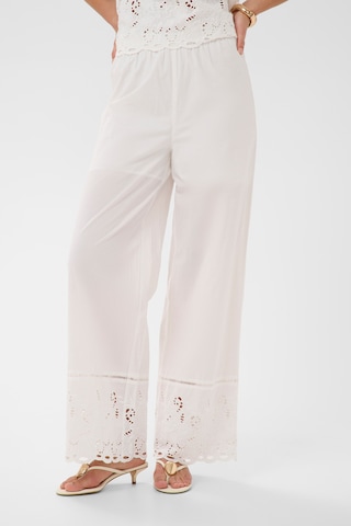 Kaffe Loosefit Broek 'KAgertrud' in Wit: voorkant