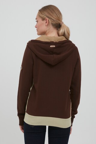 Oxmo - Sudadera con cremallera 'AGGI' en marrón