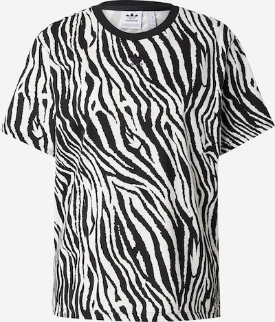 ADIDAS ORIGINALS Camiseta 'Allover Zebra Animal Print Essentials' en negro / blanco, Vista del producto