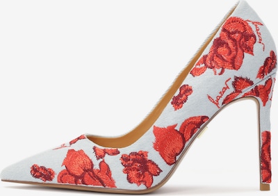 Kazar Официални дамски обув�ки в червено / винено червено / бяло, Преглед на продукта