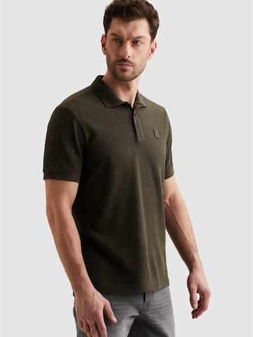 Maglietta 'Polo shirt with texture and ribbed hems' di PME Legend in verde: frontale