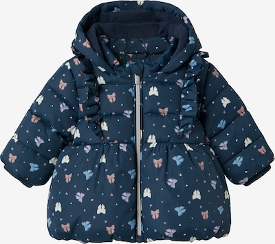 Žieminė striukė 'NBFMAY' iš NAME IT, spalva – šviesiai mėlyna / tamsiai mėlyna / pastelinė geltona / rožių spalva, Prekių apžvalga