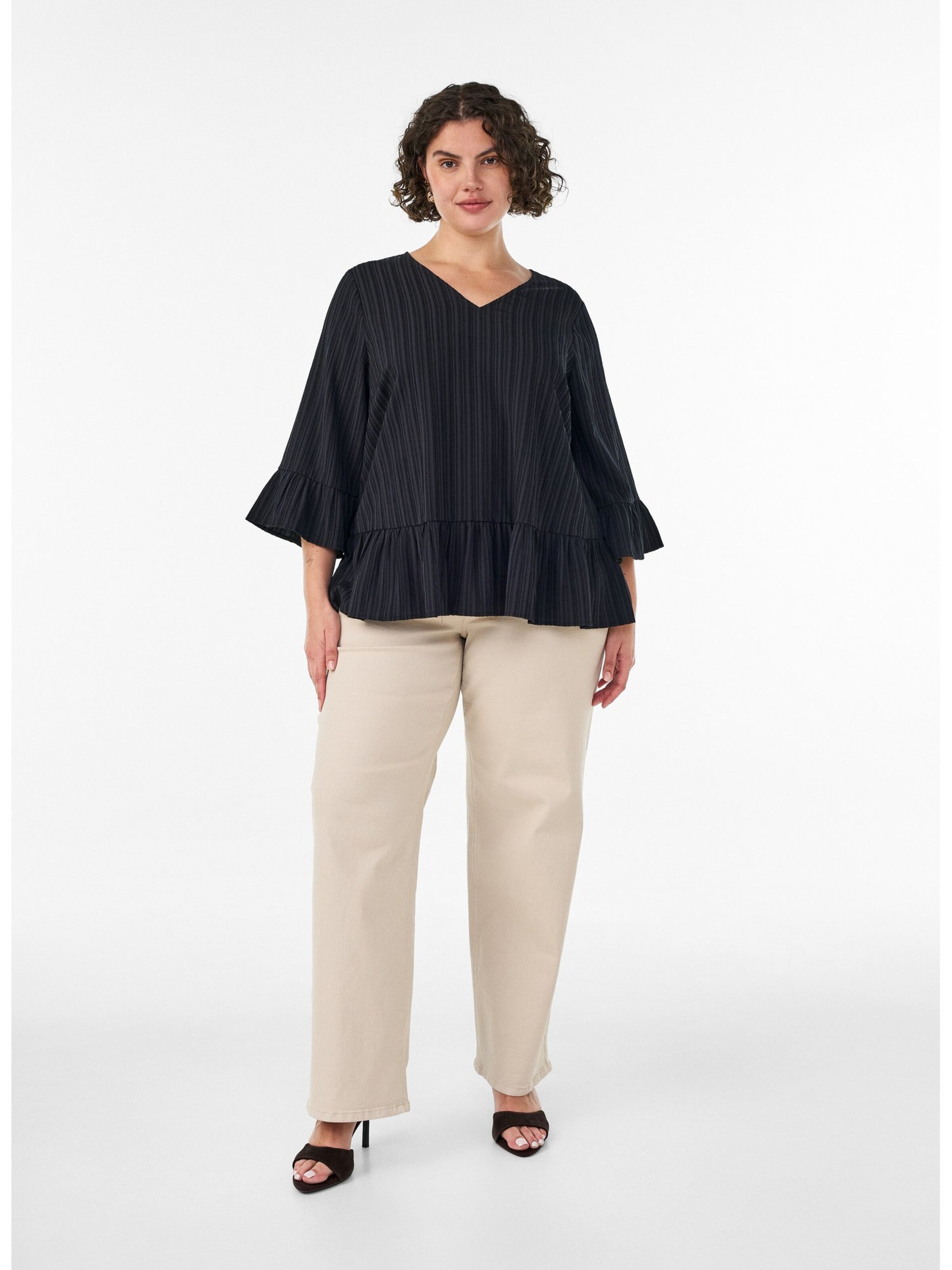 Zizzi Bluse 'MYASHA' i sort
