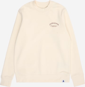 Jack & Jones Junior Sweatshirt in White: front