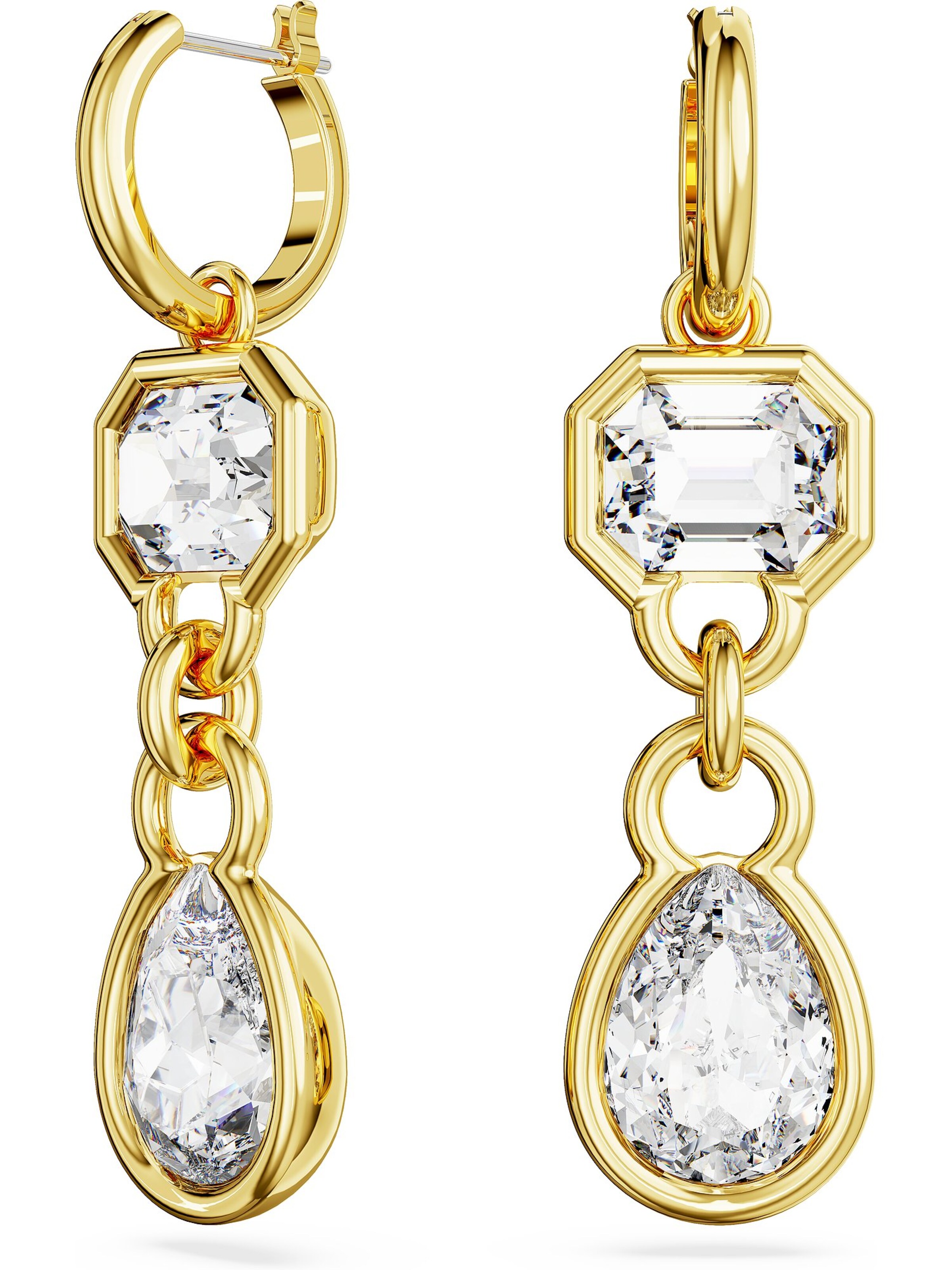 Swarovski Earrings in Gold: front