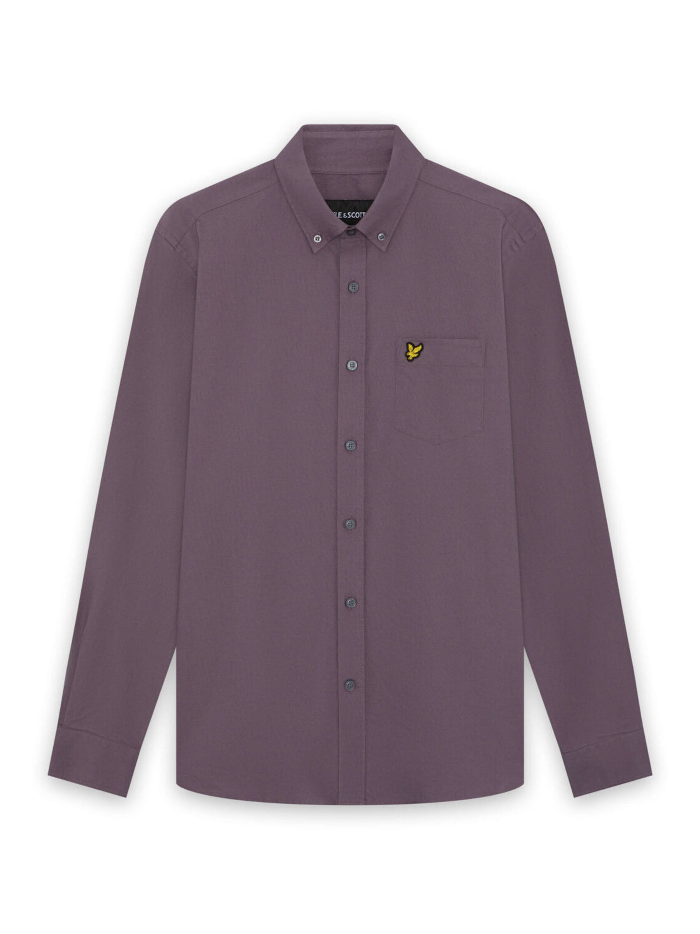 Lyle & Scott Regular fit Button Up Shirt in Purple: front