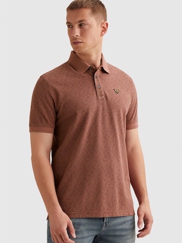 Maglietta 'Polo shirt with allover print and ribbed collar' di PME Legend in rosso