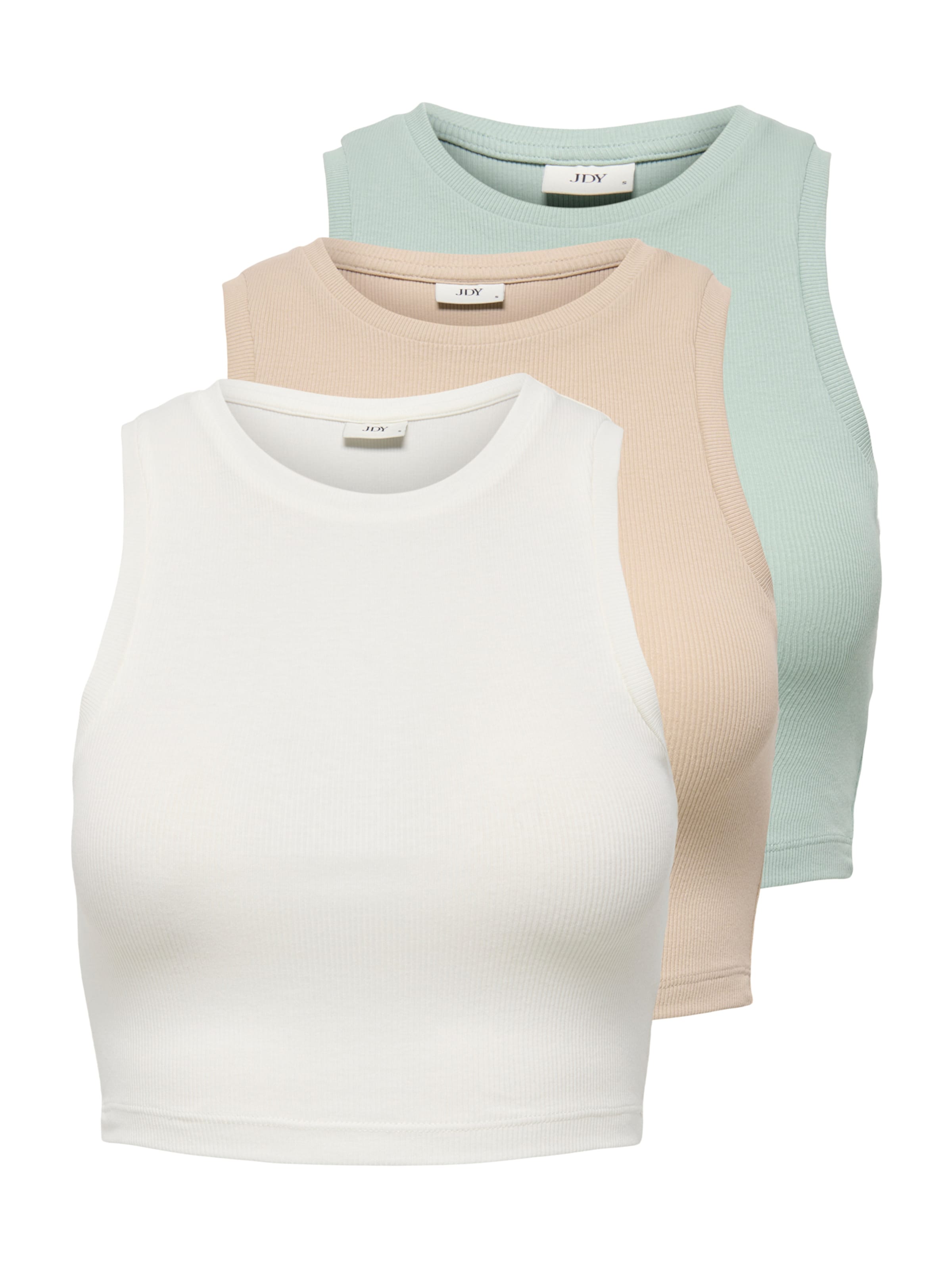 Palaidinė be rankovių 'JDYLUCKY' iš JDY, spalva – tamsi smėlio / mėtų spalva / balta, Prekių apžvalga