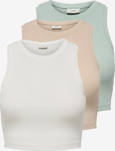 JDY Toppi 'JDYLUCKY' värissä tummabeige / minttu / valkoinen, Tuotenäkymä