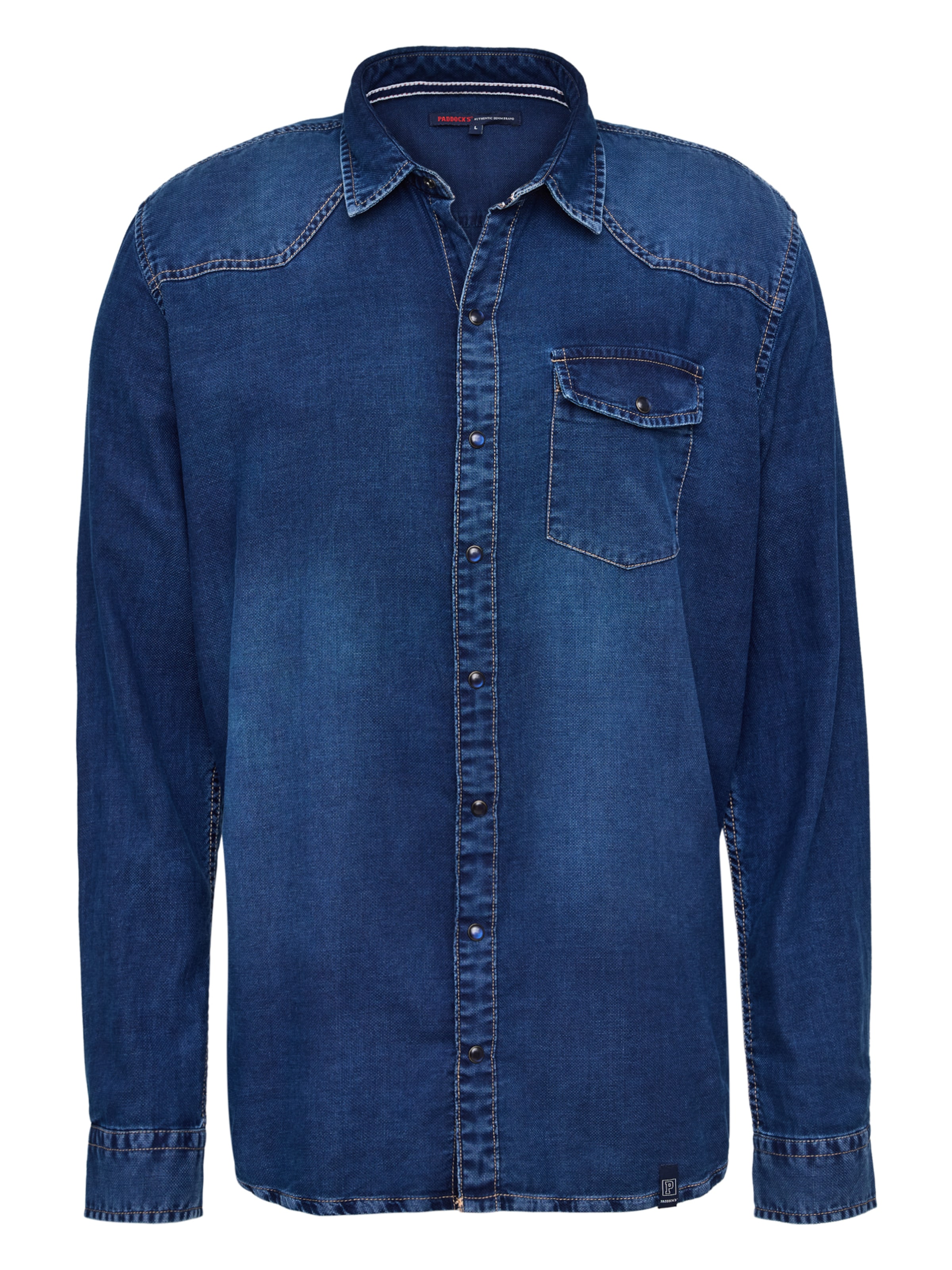 PADDOCKS Regular Fit Hemd in Blau: Vorderseite