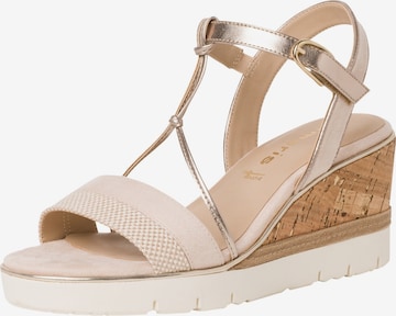 TAMARIS Sandals in Beige: front