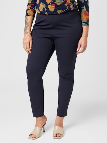 Lauren Ralph Lauren Plus Slimfit Hose 'KESLINA' in Blau: predná strana