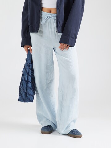 PIECES Wide leg Trousers 'PCSastina' in Blue: front