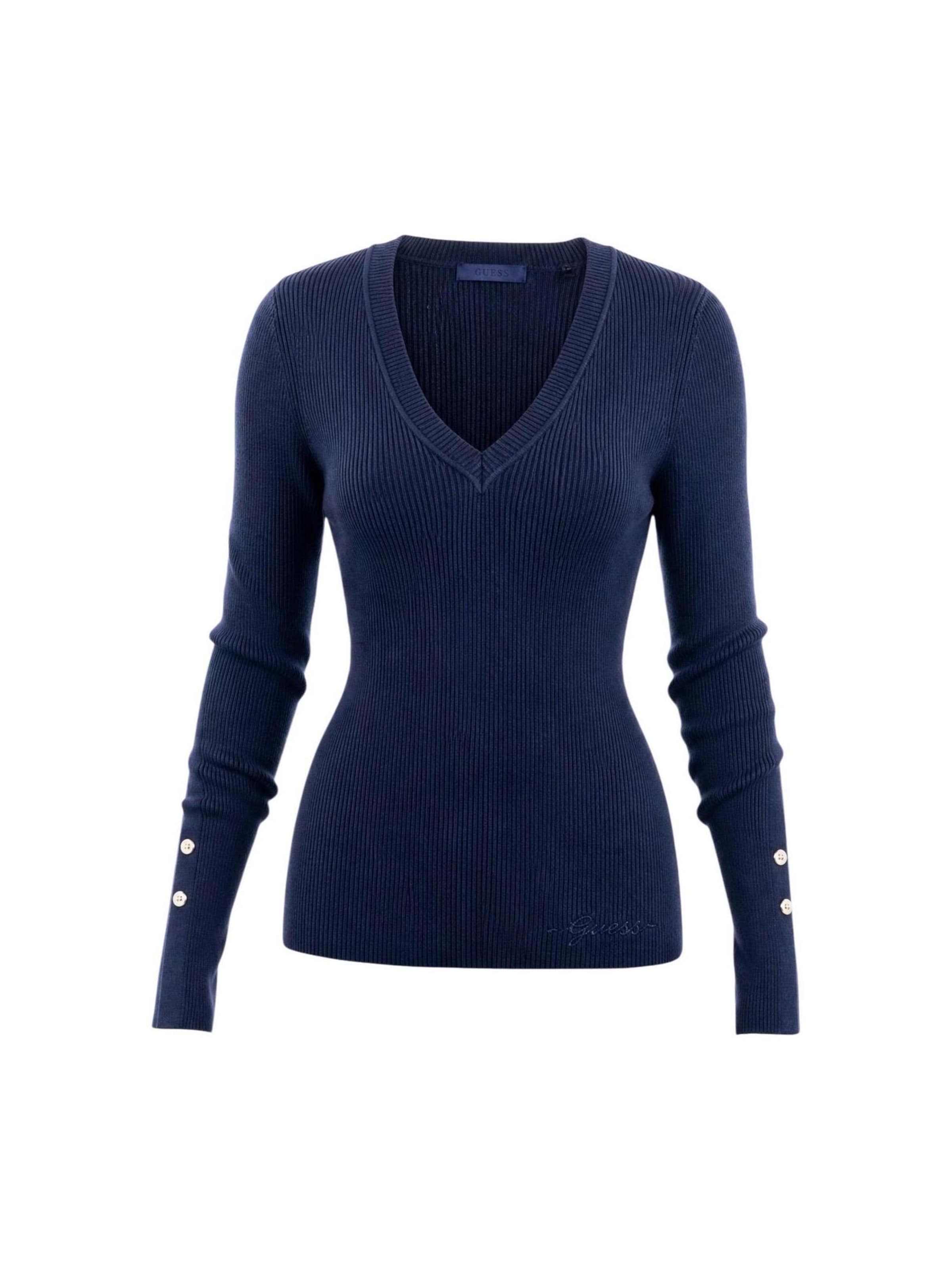 GUESS - Jersey 'LS VN ELLIE SWTR W6YR10 Z0949' en azul: frente