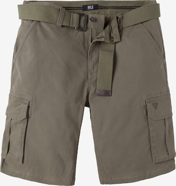 H.I.S Regular Cargo Pants in Green: front