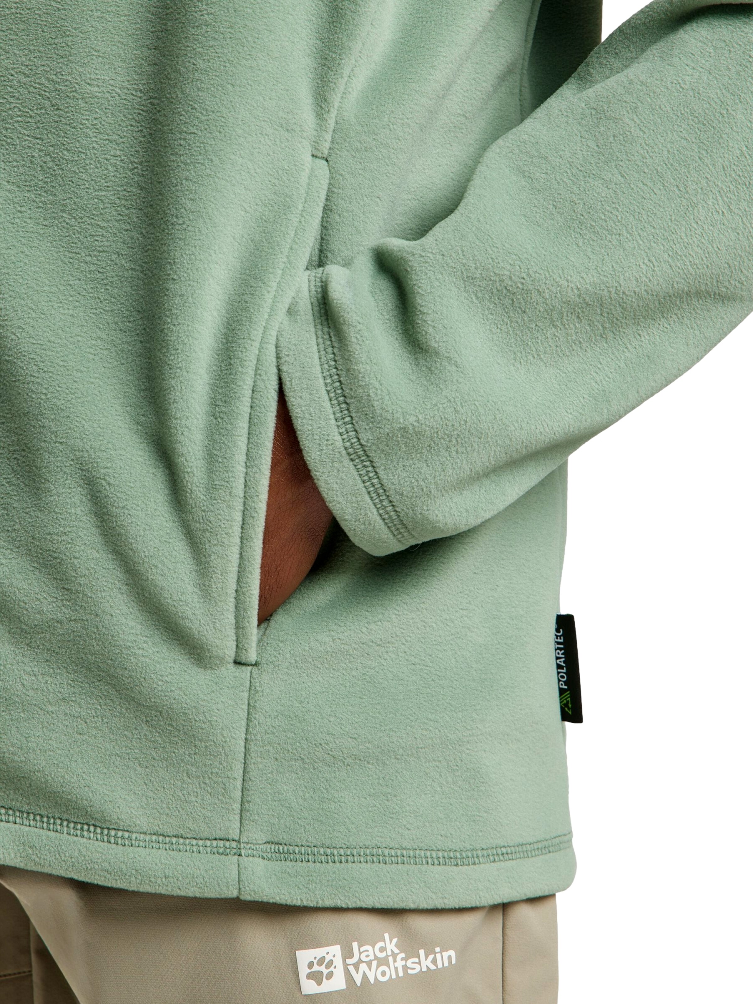 JACK WOLFSKIN Athletic fleece jacket 'Taunus' in Green