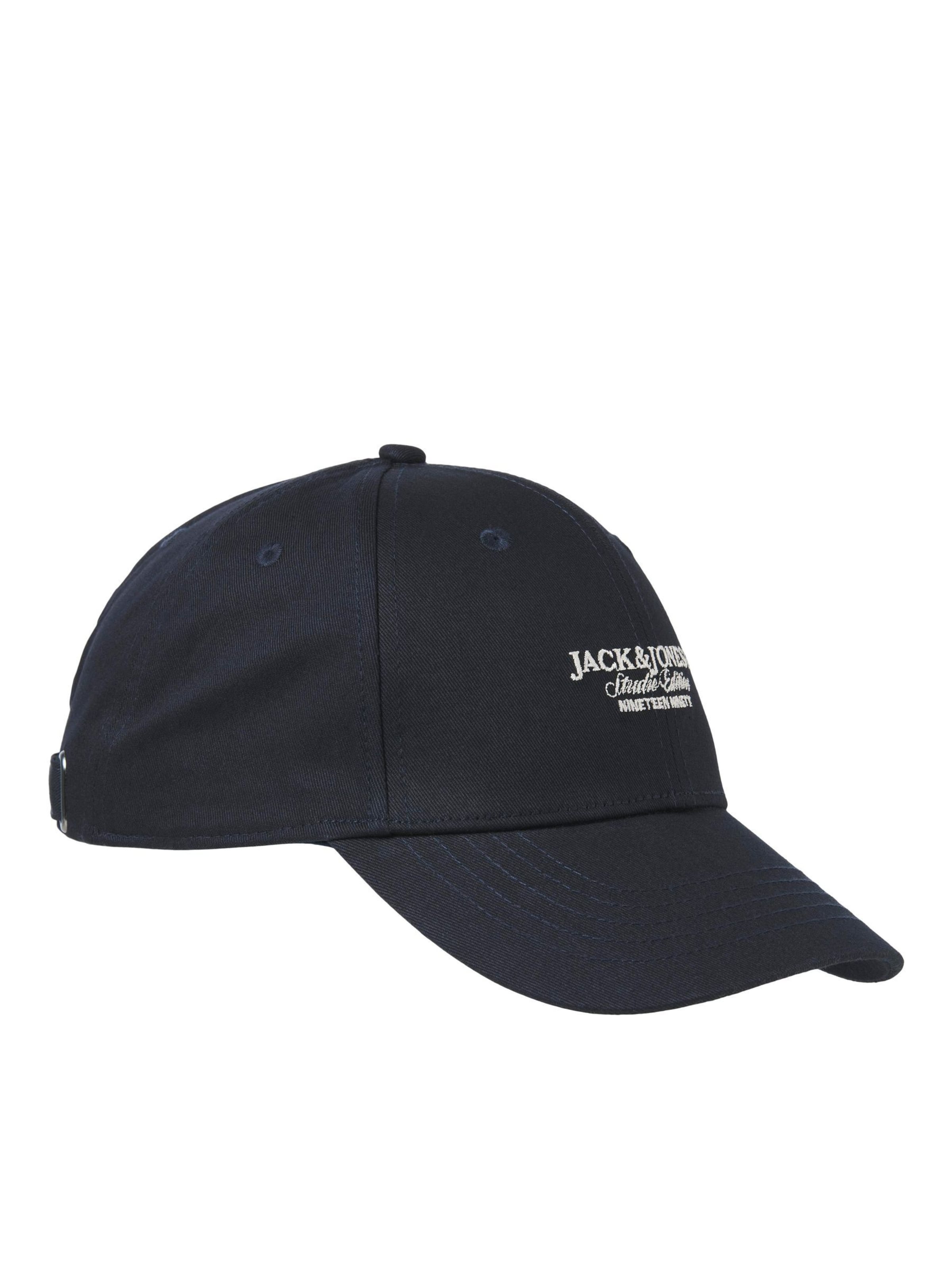 JACK & JONES Casquette en 55-60 en bleu marine / blanc, Vue avec produit