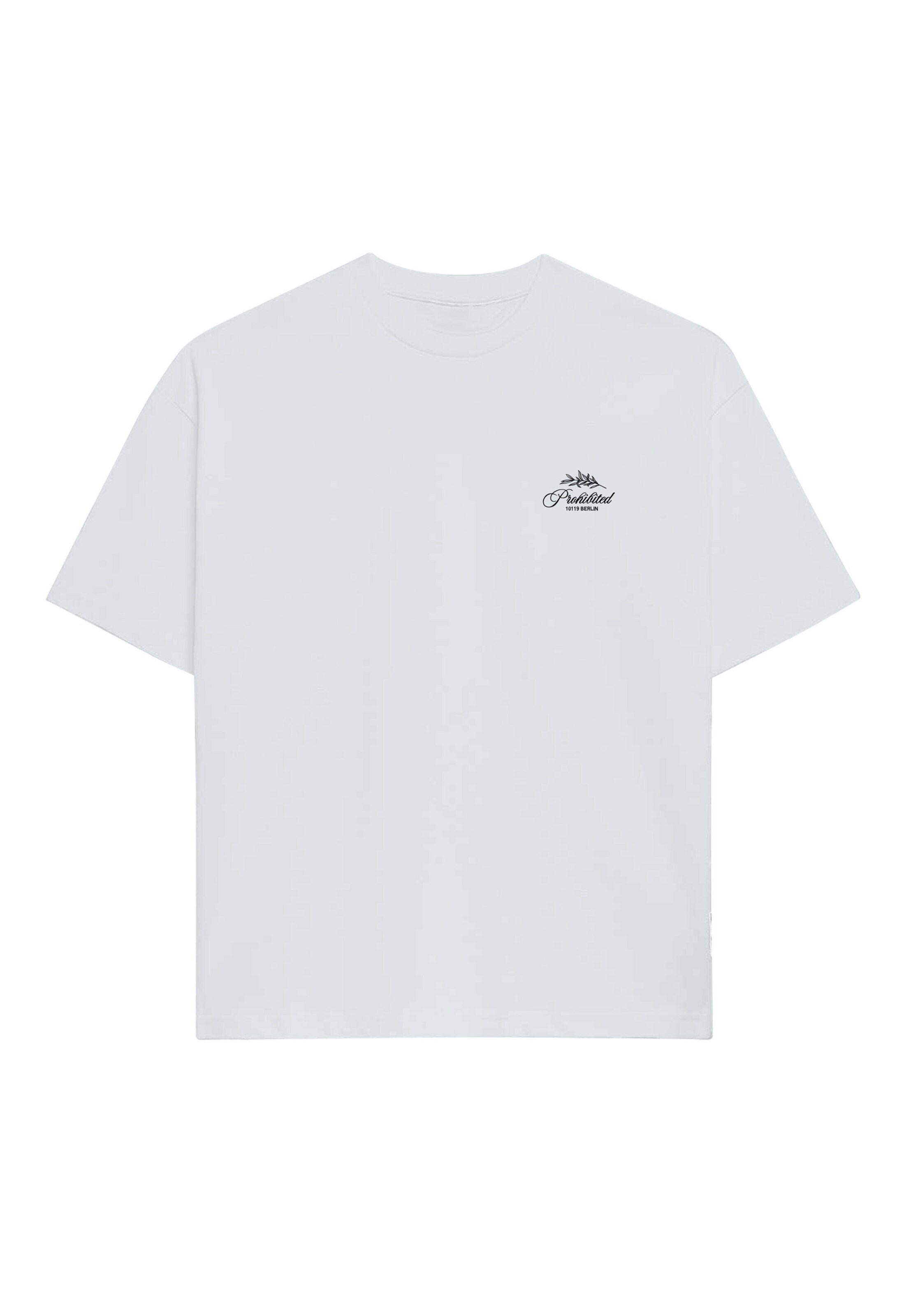 Prohibited - Camiseta 'Leaf' en blanco: frente