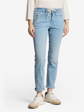 mėlyna TOM TAILOR Prigludęs Džinsai 'MAYA': priekis