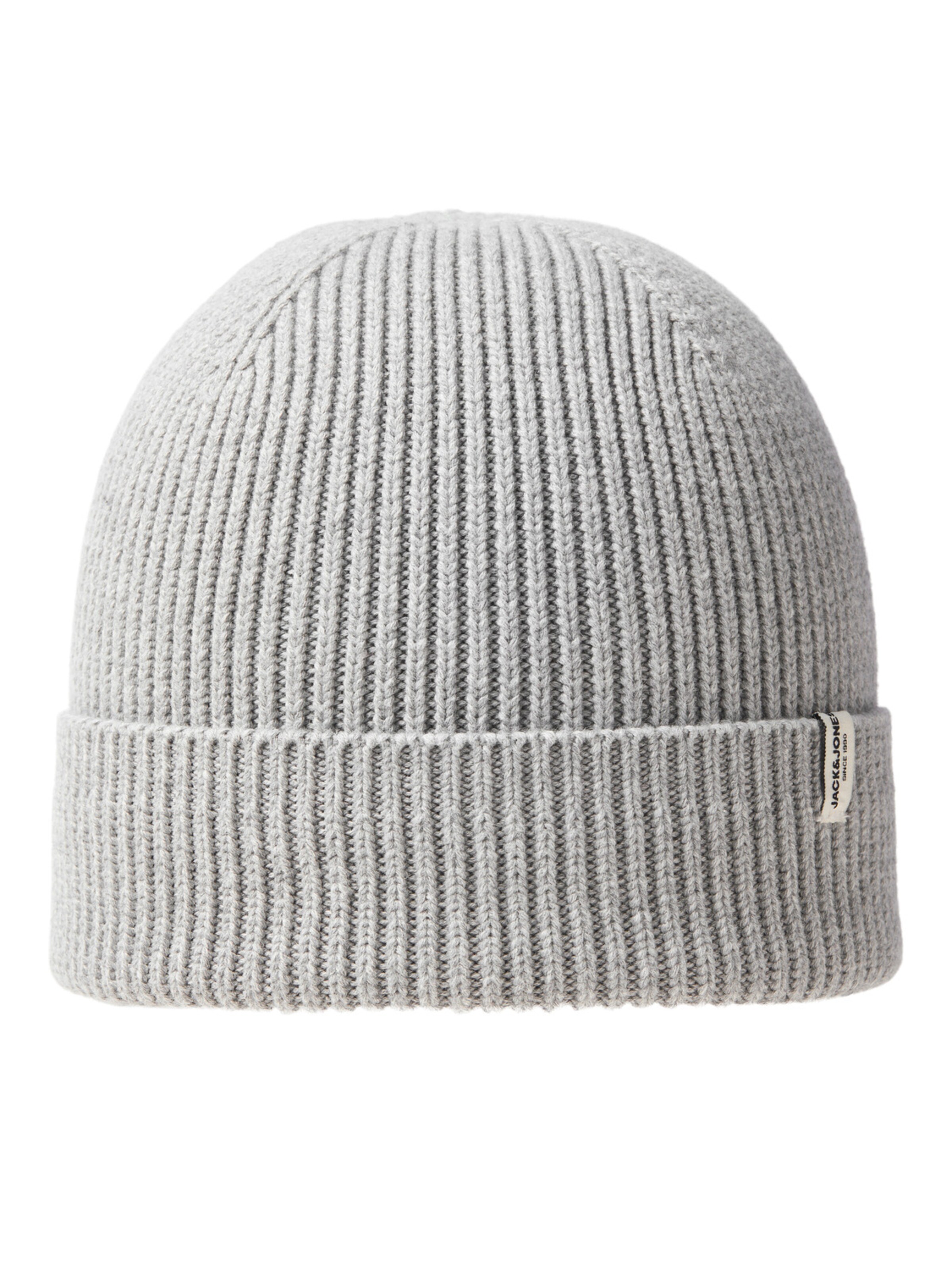 JACK & JONES Mütze 'Brink' in Grau: Vorderseite