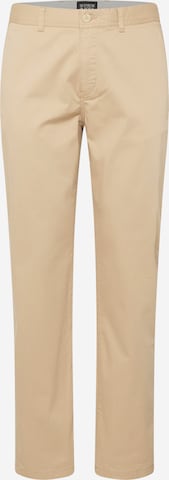 SCOTCH & SODA regular Lærredsbukser 'Essentials' i beige: forside