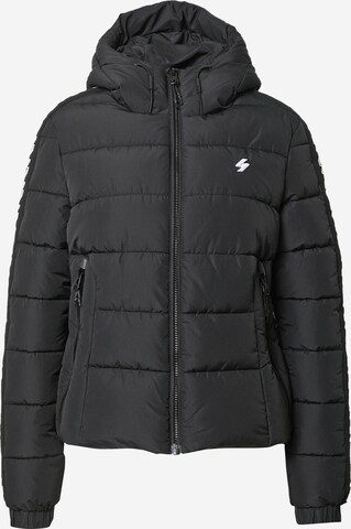 Veste mi-saison 'Spirit' Superdry en noir : devant