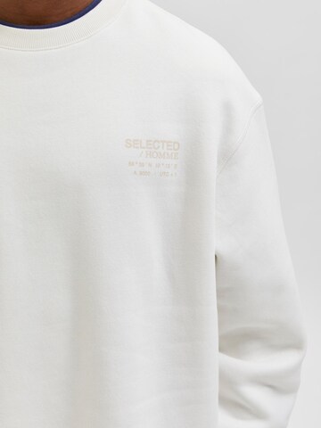 SELECTED HOMME Sweatshirt 'Arvid' in White
