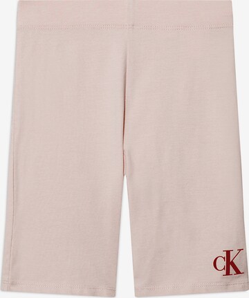 Skinny Leggings Calvin Klein Jeans en rose : devant