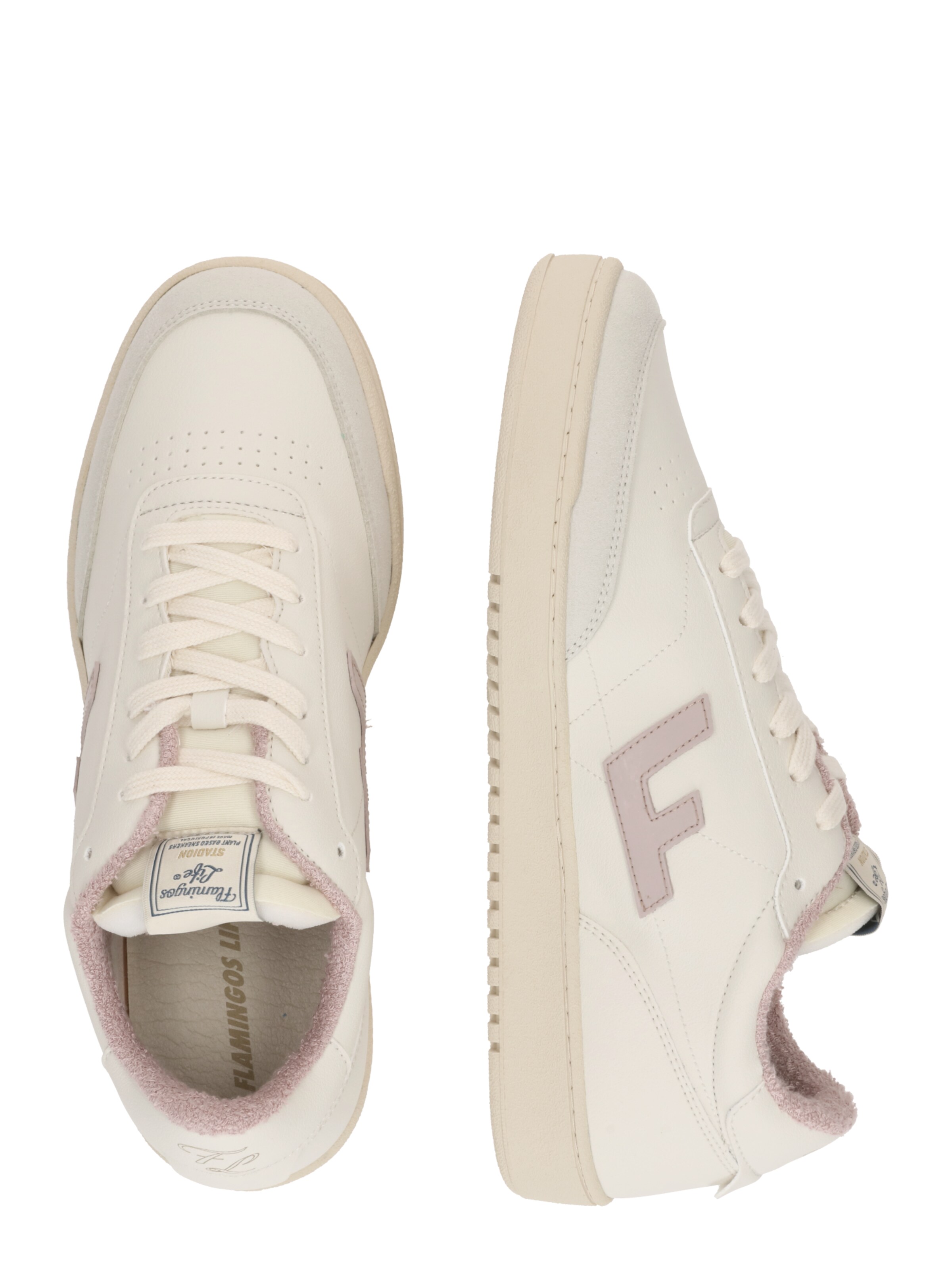 Baskets basses 'Stadion' Flamingos Life en blanc