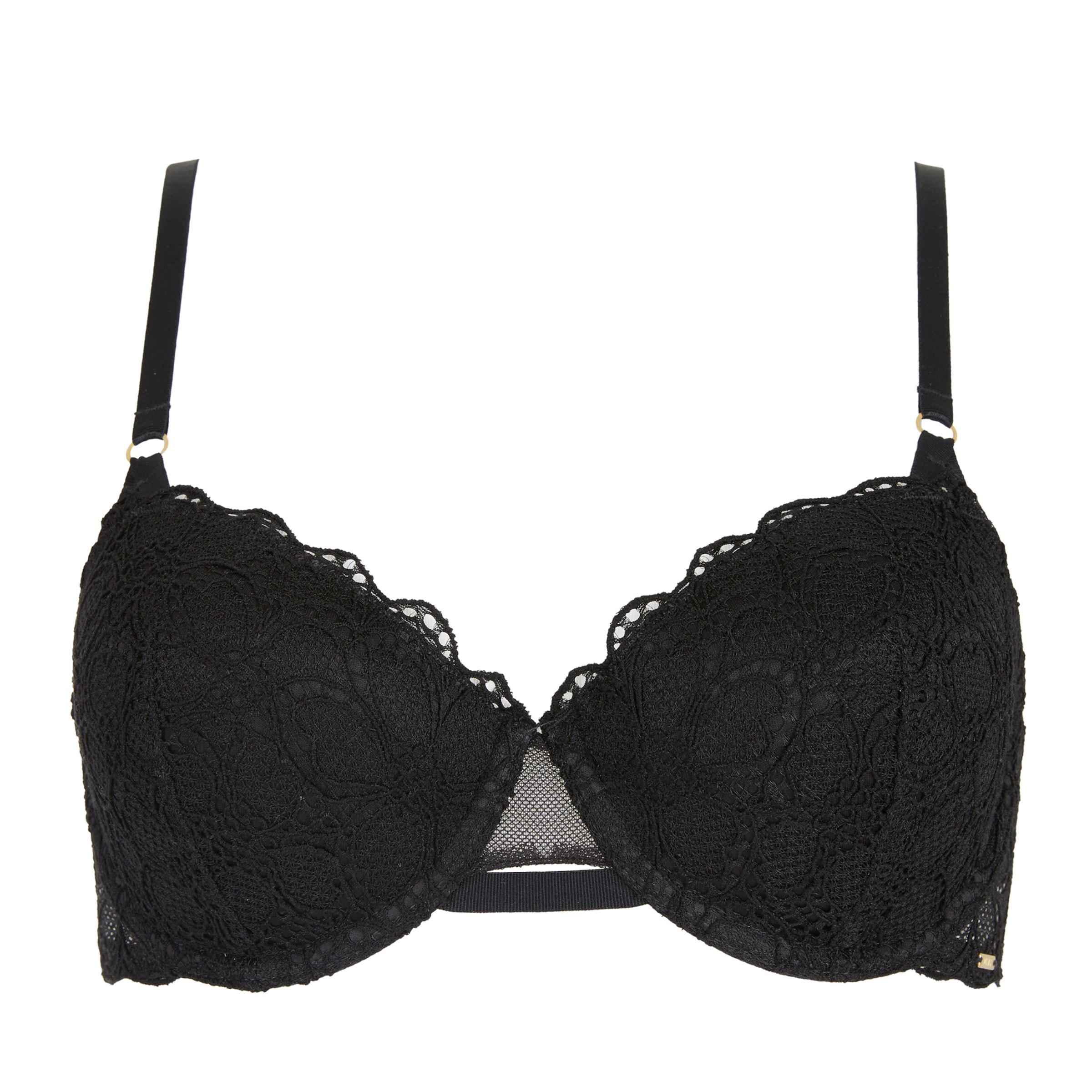 DKNY Intimates Balconette Bra in Black: front