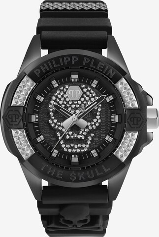 Philipp Plein Analoog horloge 'The Skull' in Zwart: voorkant