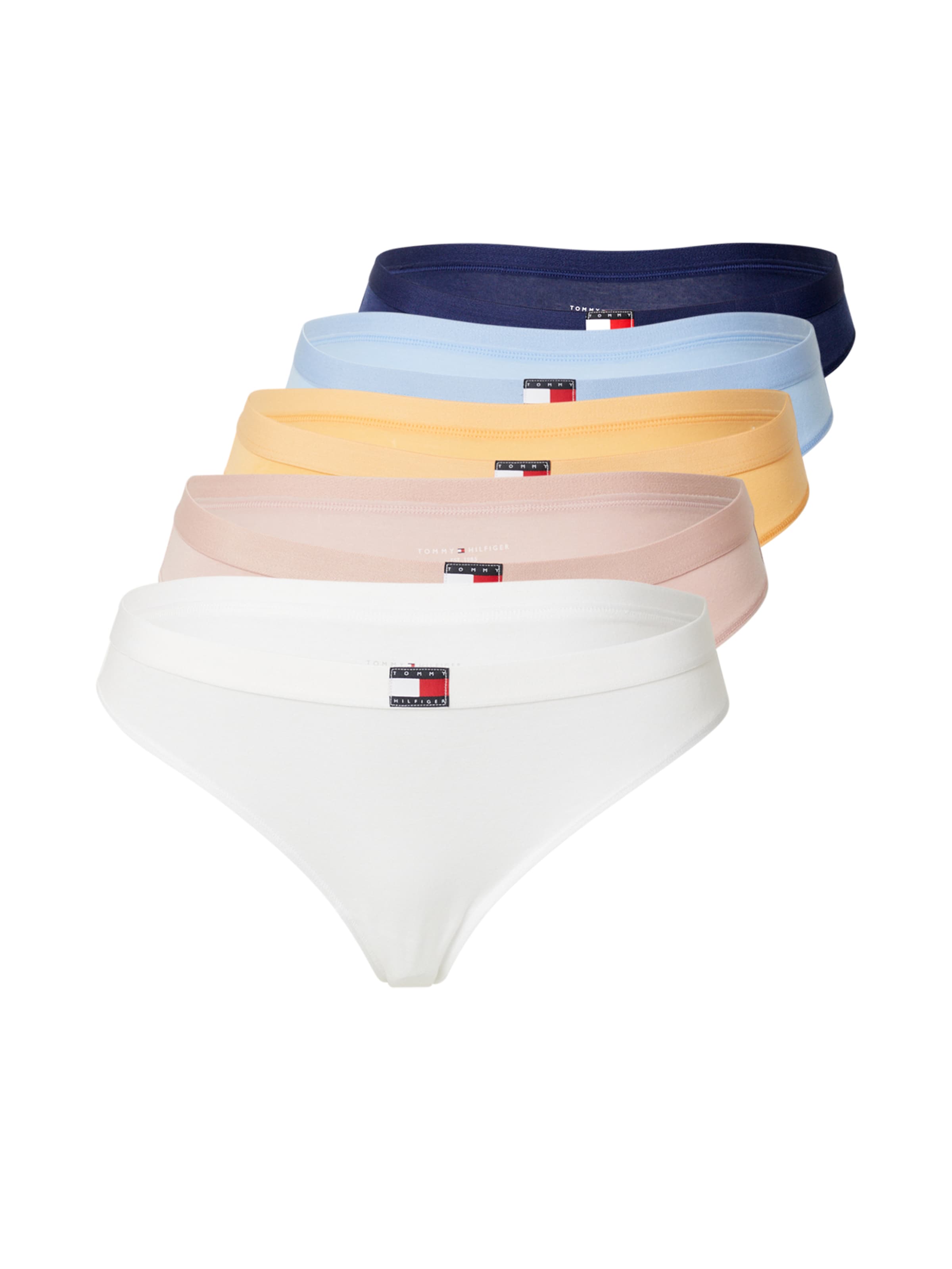 Tanga de la Tommy Hilfiger Underwear pe albastru: față