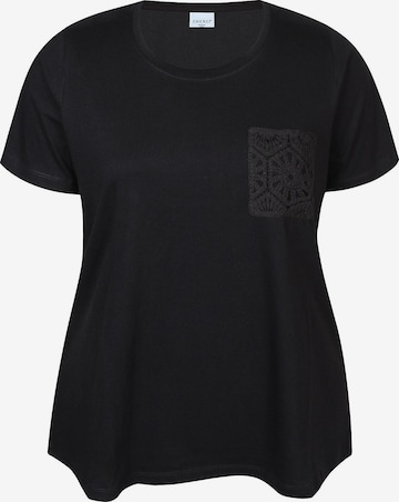 Zhenzi Shirt 'Carla' in Zwart: voorkant