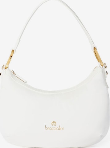 Borsa a spalla 'Beth Puffy' di Braccialini in bianco: frontale