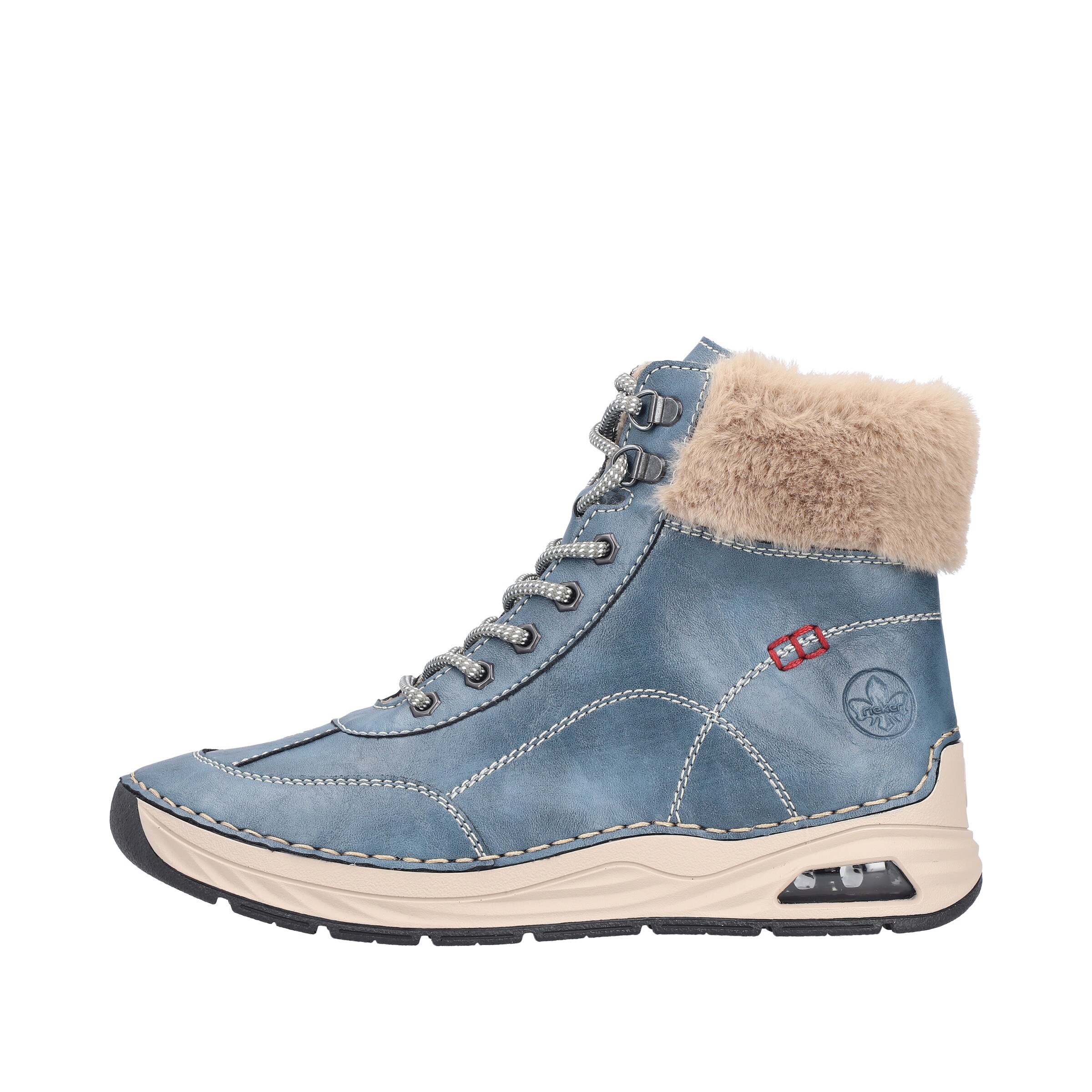 Rieker Lace-Up Boots '44530' in Blue