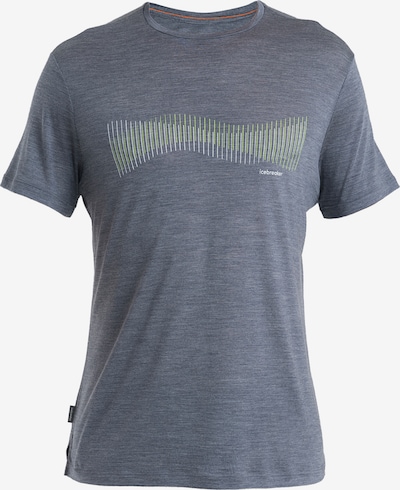 ICEBREAKER T-Shirt fonctionnel 'Cool-Lite Sphere III' en gris chiné / vert / blanc, Vue avec produit