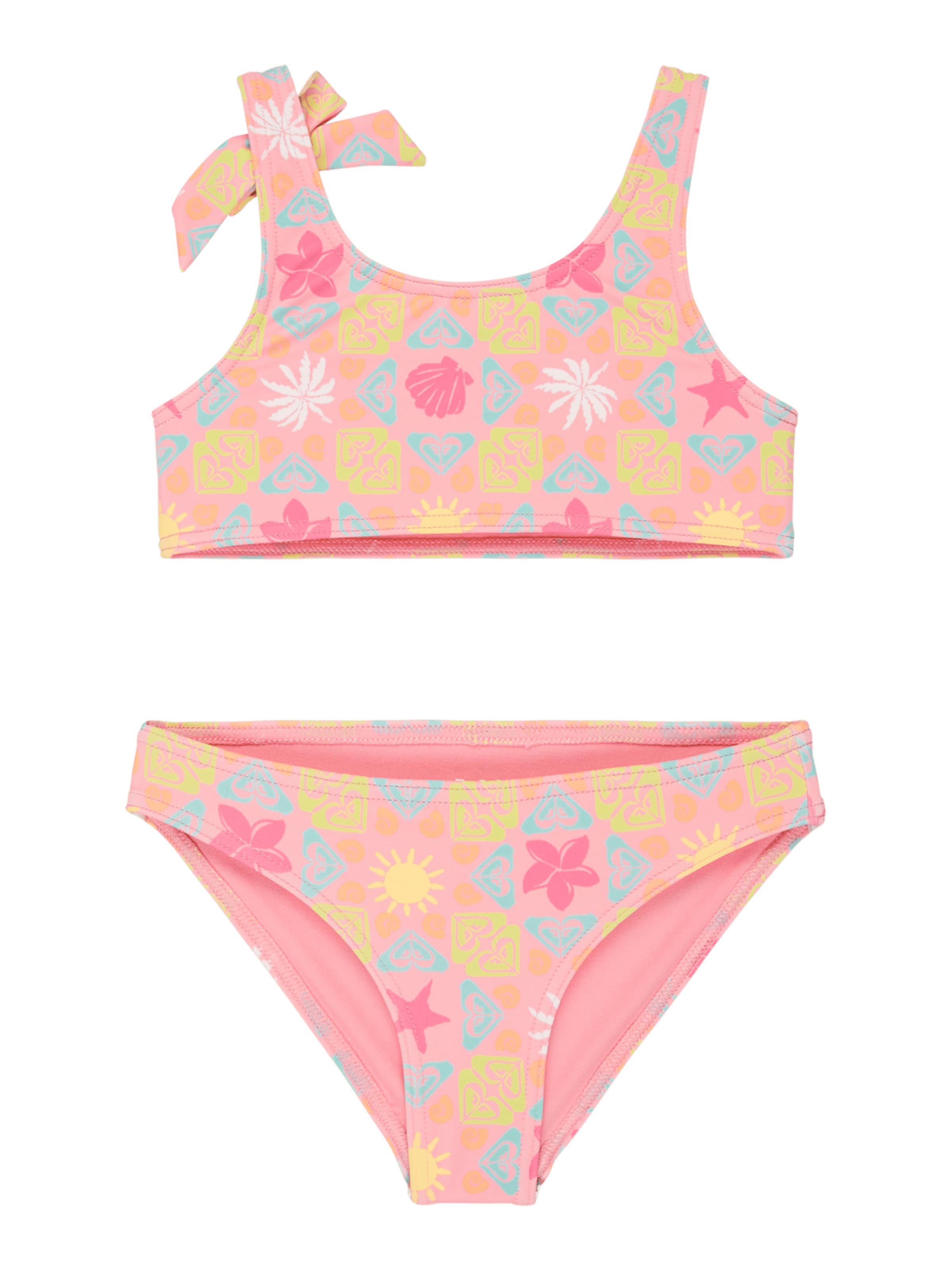 ROXY Bralette Bikini 'Check' in Pink: front