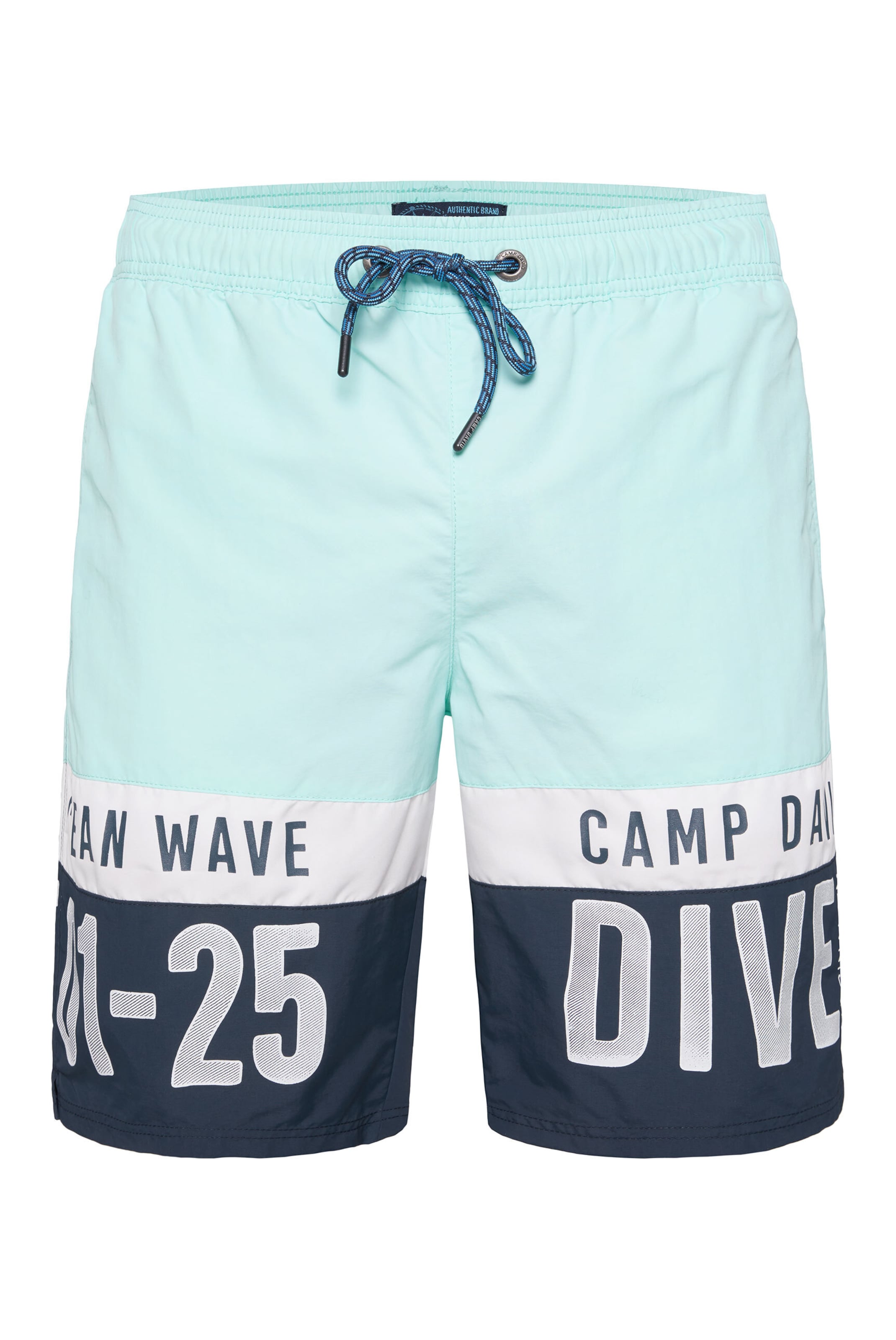 Shorts de bain CAMP DAVID en vert : devant