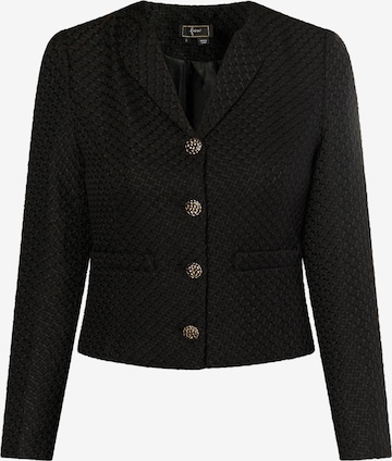 Blazer di faina in nero: frontale