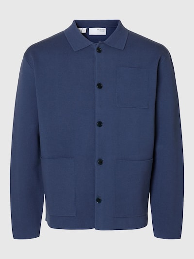 SELECTED HOMME Gebreid vest in de kleur Blauw, Productweergave