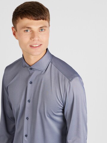 BOSS Slim fit Business Shirt 'Hank' in Blue