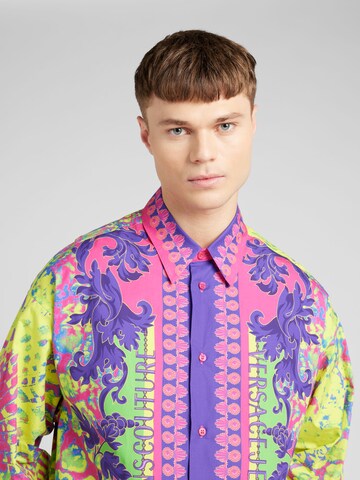 Versace Jeans Couture Regular fit Button Up Shirt in Purple