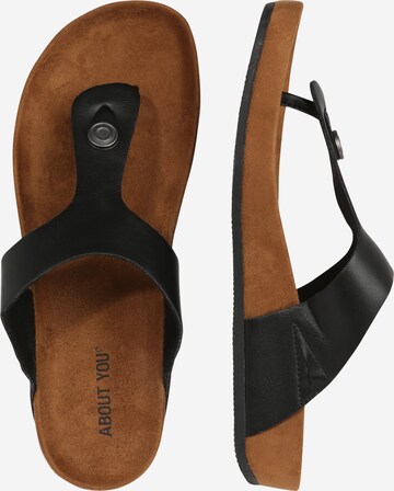 ABOUT YOU Flip-Flops 'Zoe' i svart