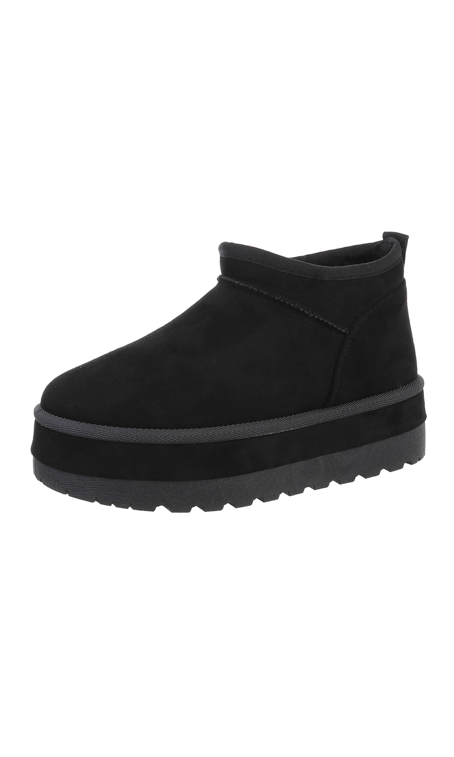 Ital-Design Stiefelette in Schwarz: Vorderseite