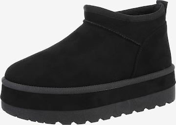 Ital-Design Stiefelette in Schwarz: Vorderseite