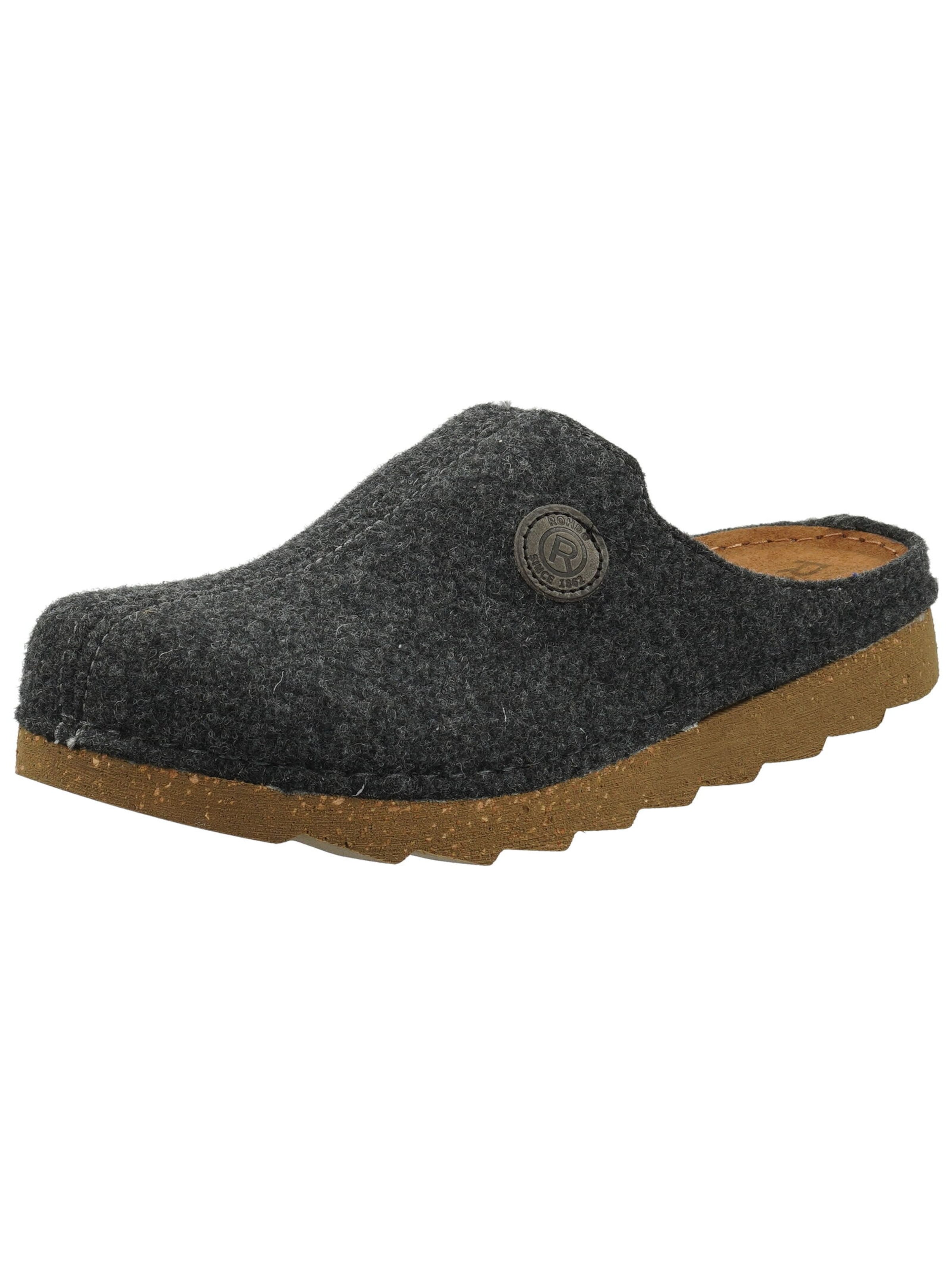 Pantoufle ROHDE en gris : devant