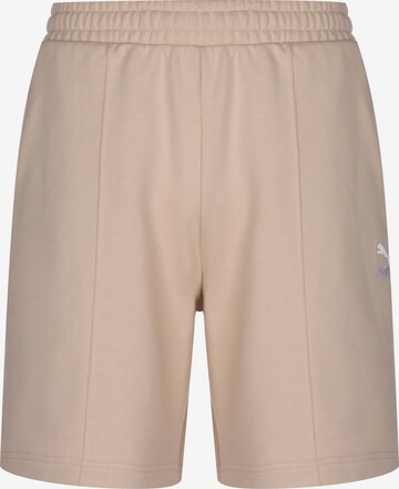 PUMA Regular Broek in Beige: voorkant