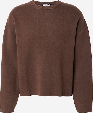 WEEKDAY Sweater in Brown: front