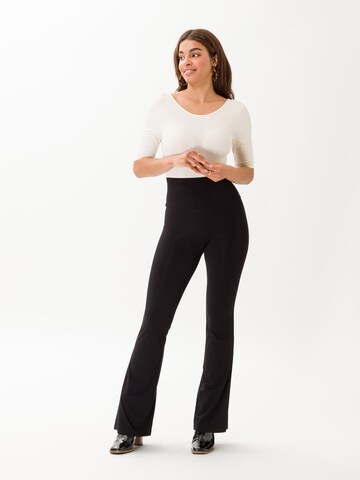 évasé Pantalon 'Belle' Les Lunes en noir